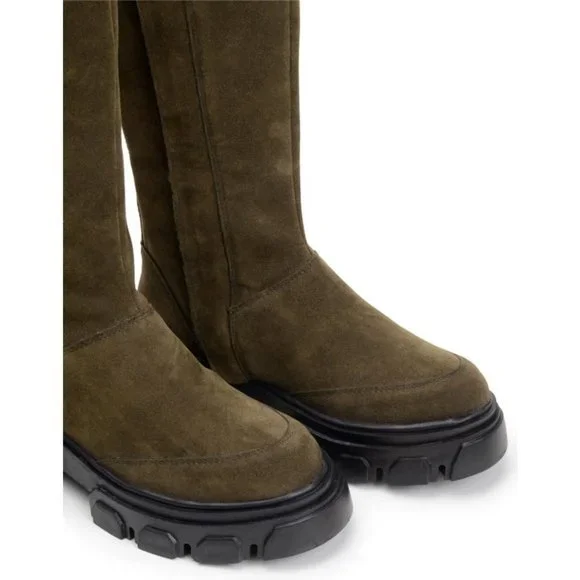 FARM RIO Embroidered Suede Tall Knee High Lug Sole Boot Green Suede 7.5 NEW - Picture 8 of 14